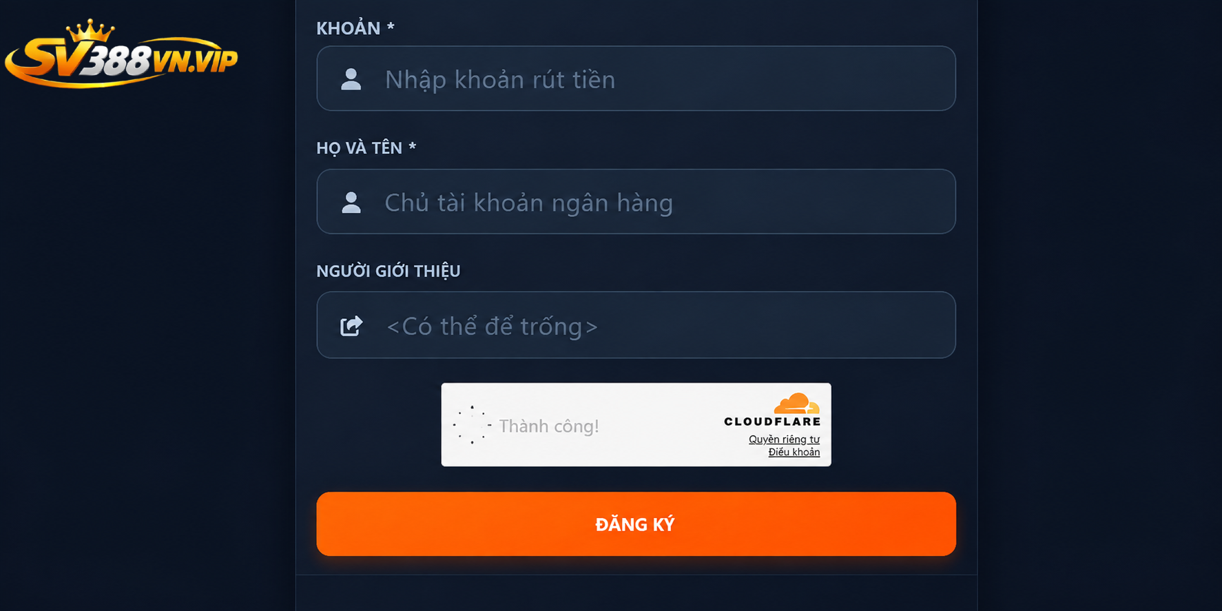 Hướng dẫn cách thức đăng ký SV388 đơn giản và nhanh chóng nhất